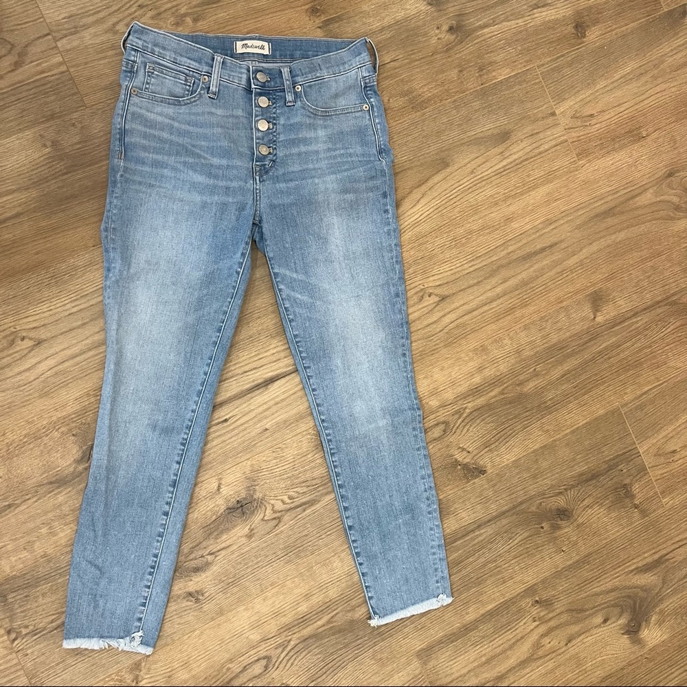 Madewell 9” High Rise Skinny Crop Light Wash Jeans